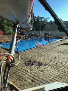 Cement Pour for Pool Deck